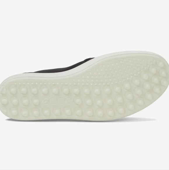 Ecco $175 soft Black woven Cow Leather cushioned slip-on loafers shoes - Picture 6 of 11